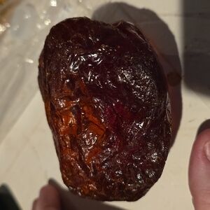 Baltic amber. 196 grams chunk. Dark orange.